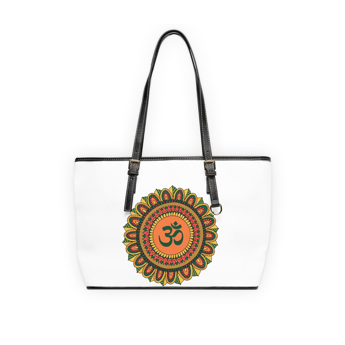 Om Multicolor Mandala Leather Shoulder Bag