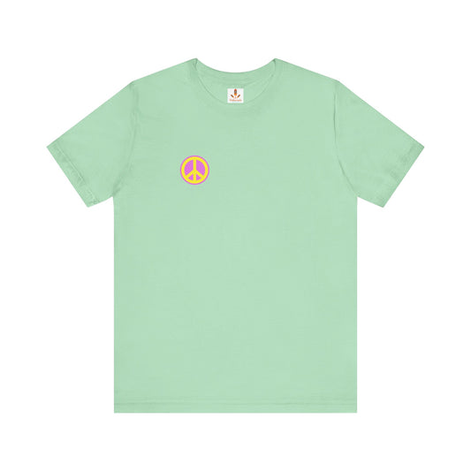 Yellow and Purple Peace Sign T-shirt