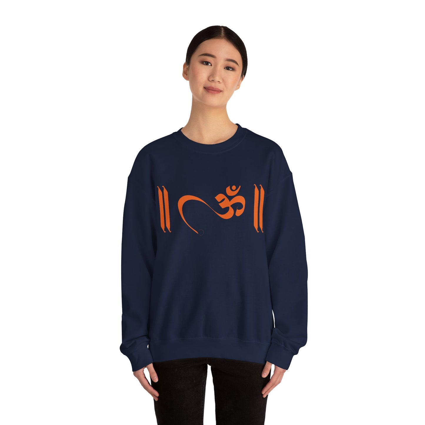 Om Written in Orange Sweatshirt