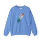 Blue and White Feather Sweatshirt