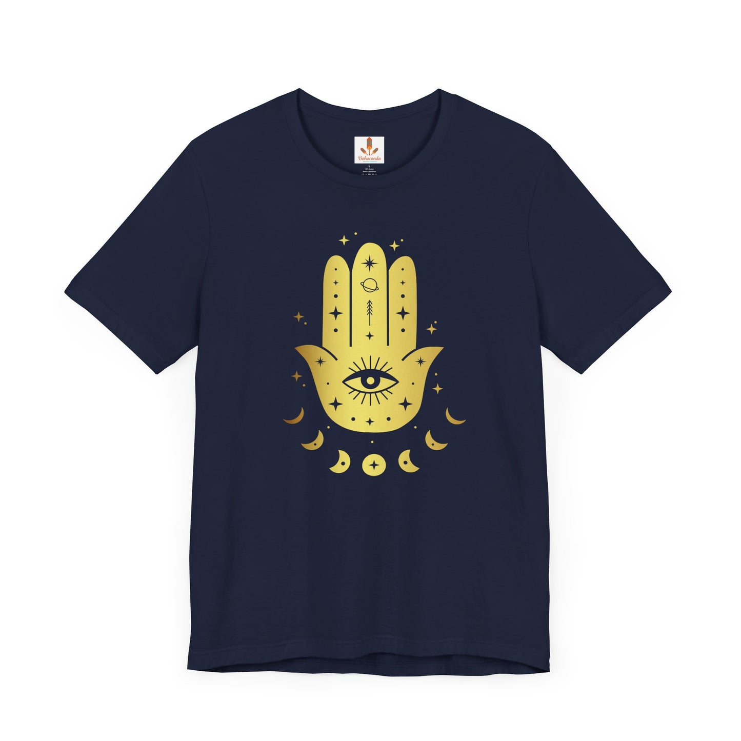 Golden Hamsa Hand with Eye T-shirt