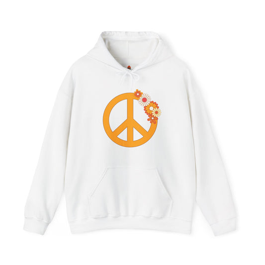 Peace Sign with Flowers Hoodie