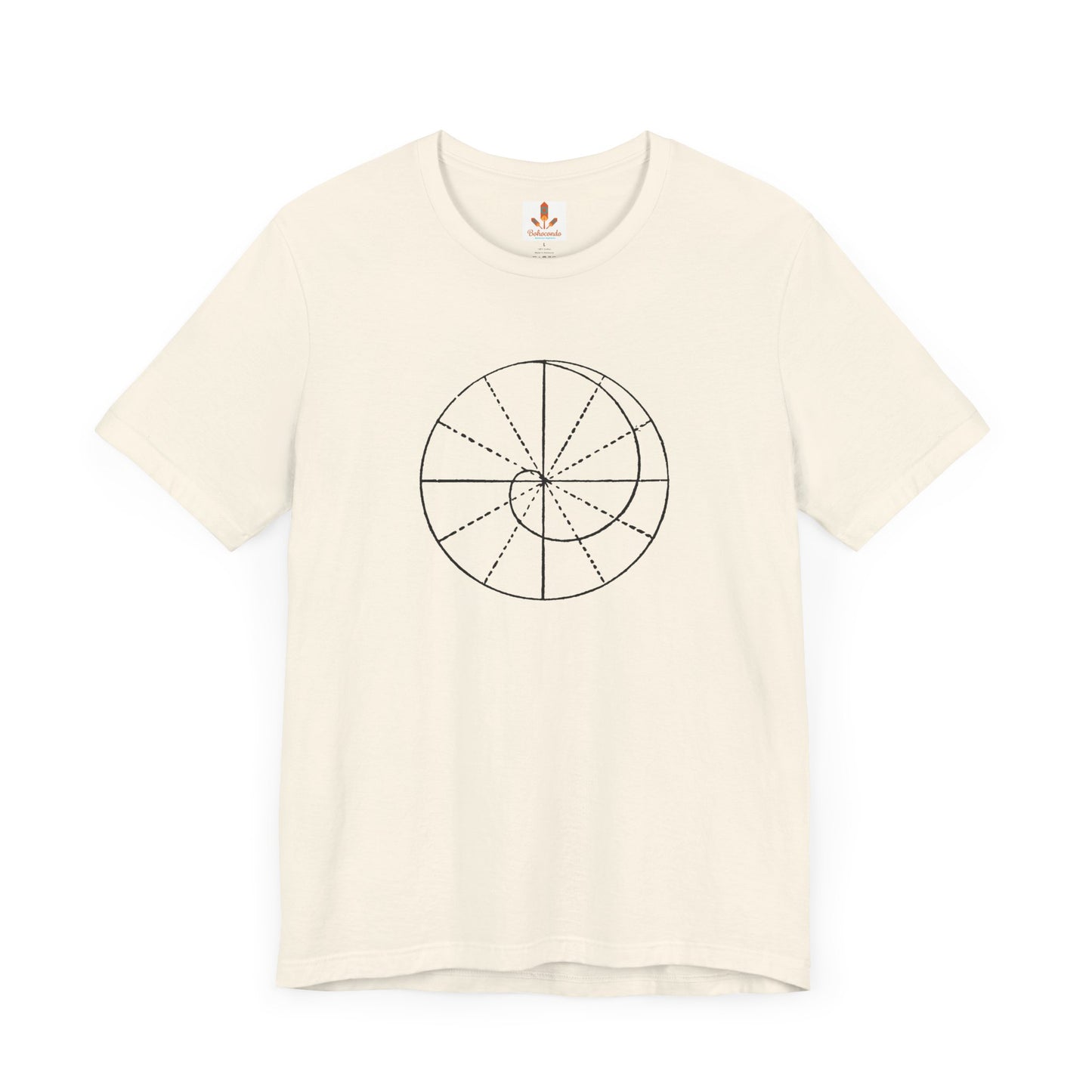 Spiral of Life in Circle Drawing T-shirt