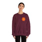 Peace Sign in Orange Flower Sweatshirt