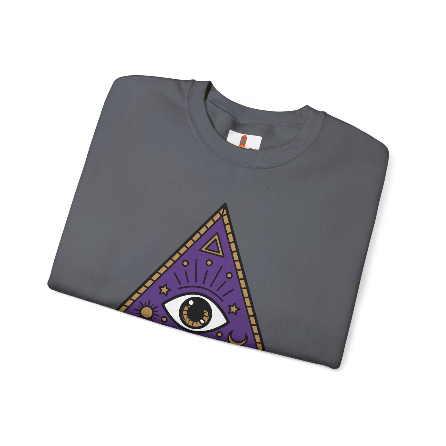 White Evil Eye and Pyramid Sweatshirt