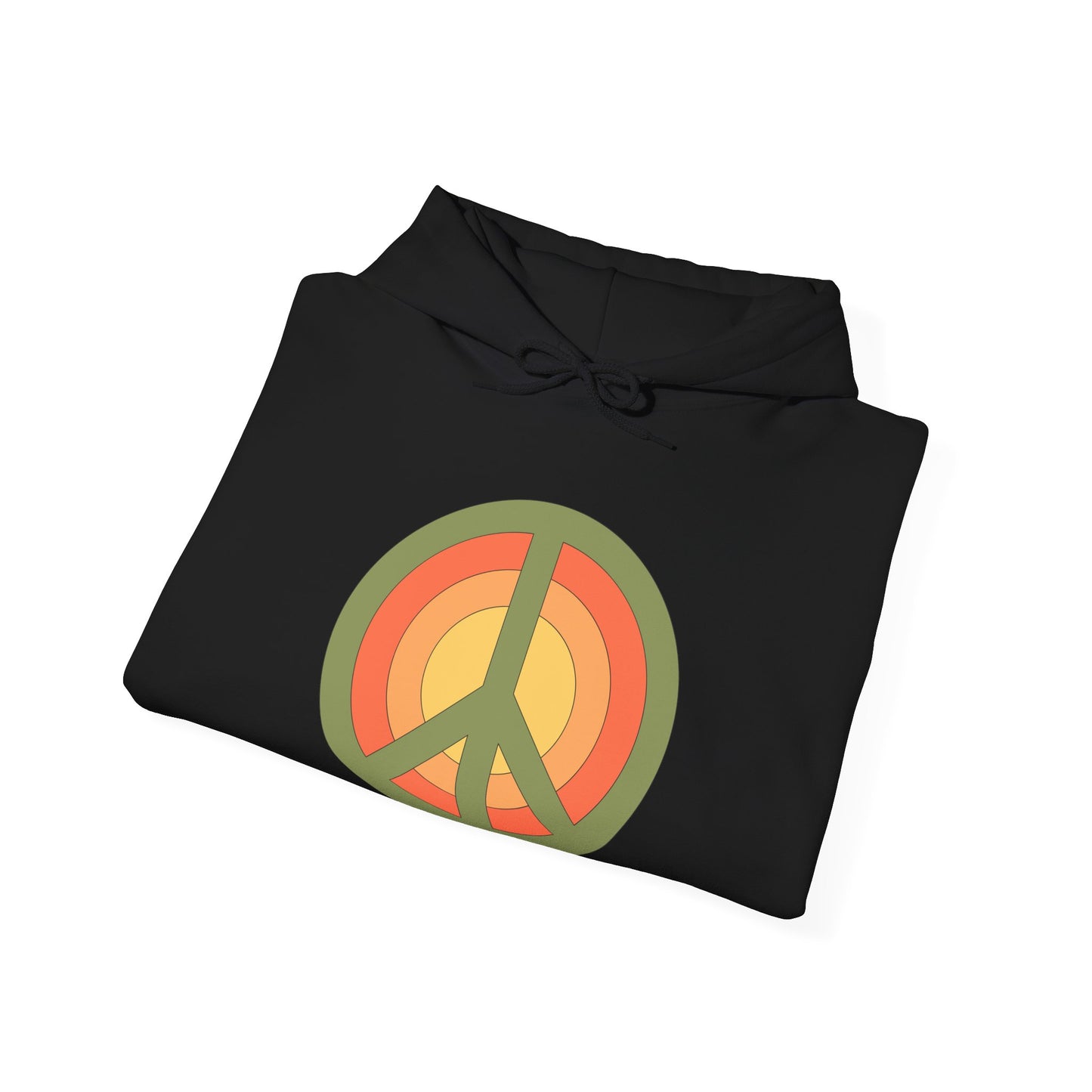 Retro Peace Sign Design Hoodie