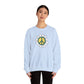 Peace Sign in White Flower Sweatshirt