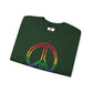 Drawing of Rainbow Peace Sign Sweatshirt