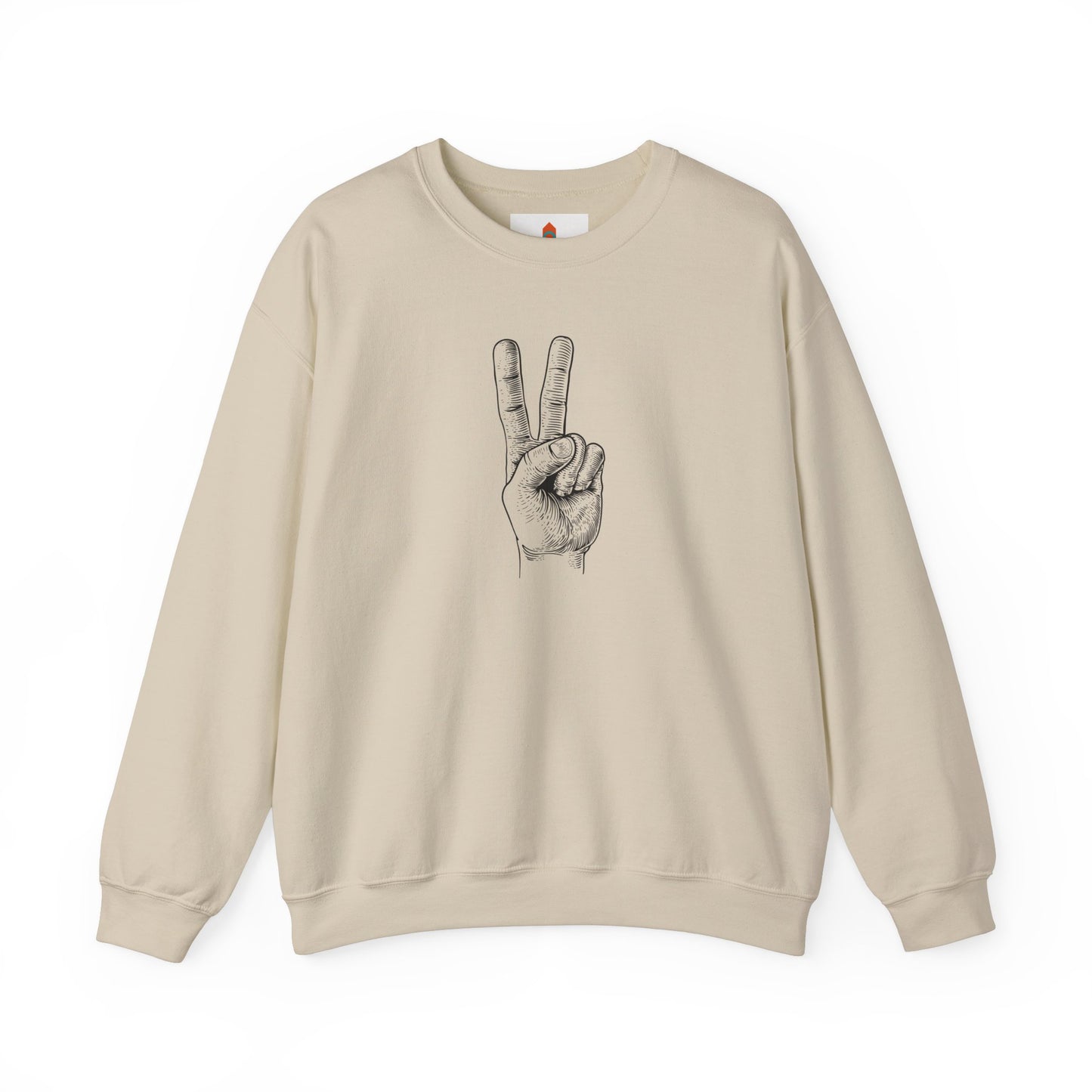 Peace Hand Sign Drawing Sweatshirt