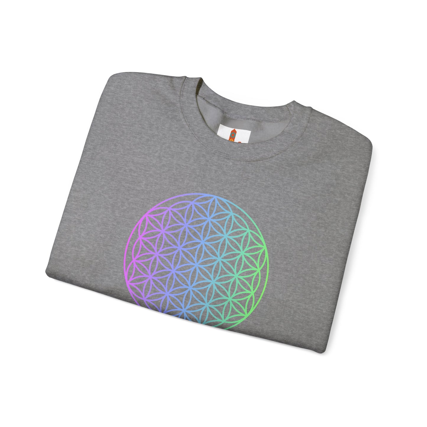 Blue and Green Flower of Life Sweatshirt