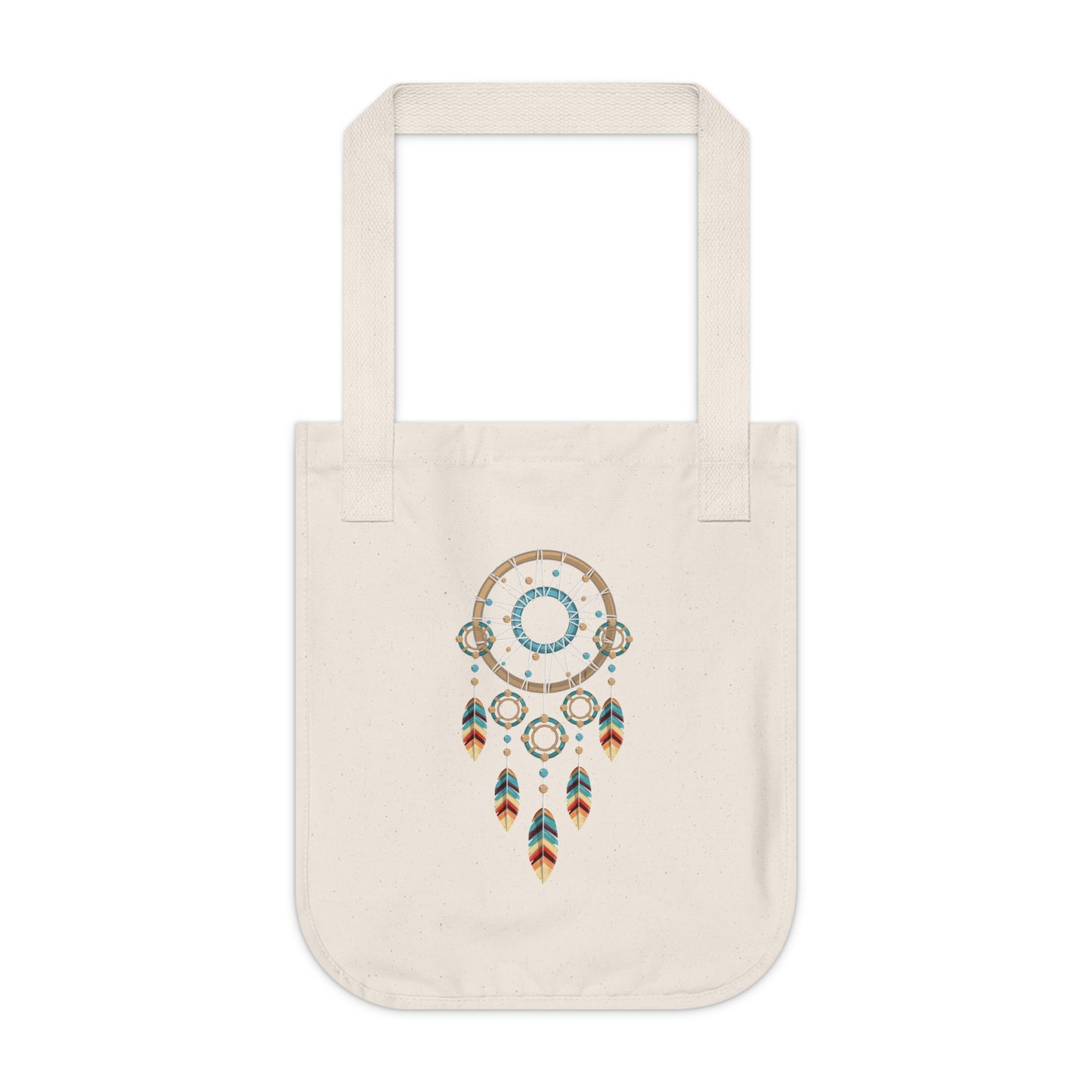 Multicolored Dream Catcher Organic Canvas Tote Bag