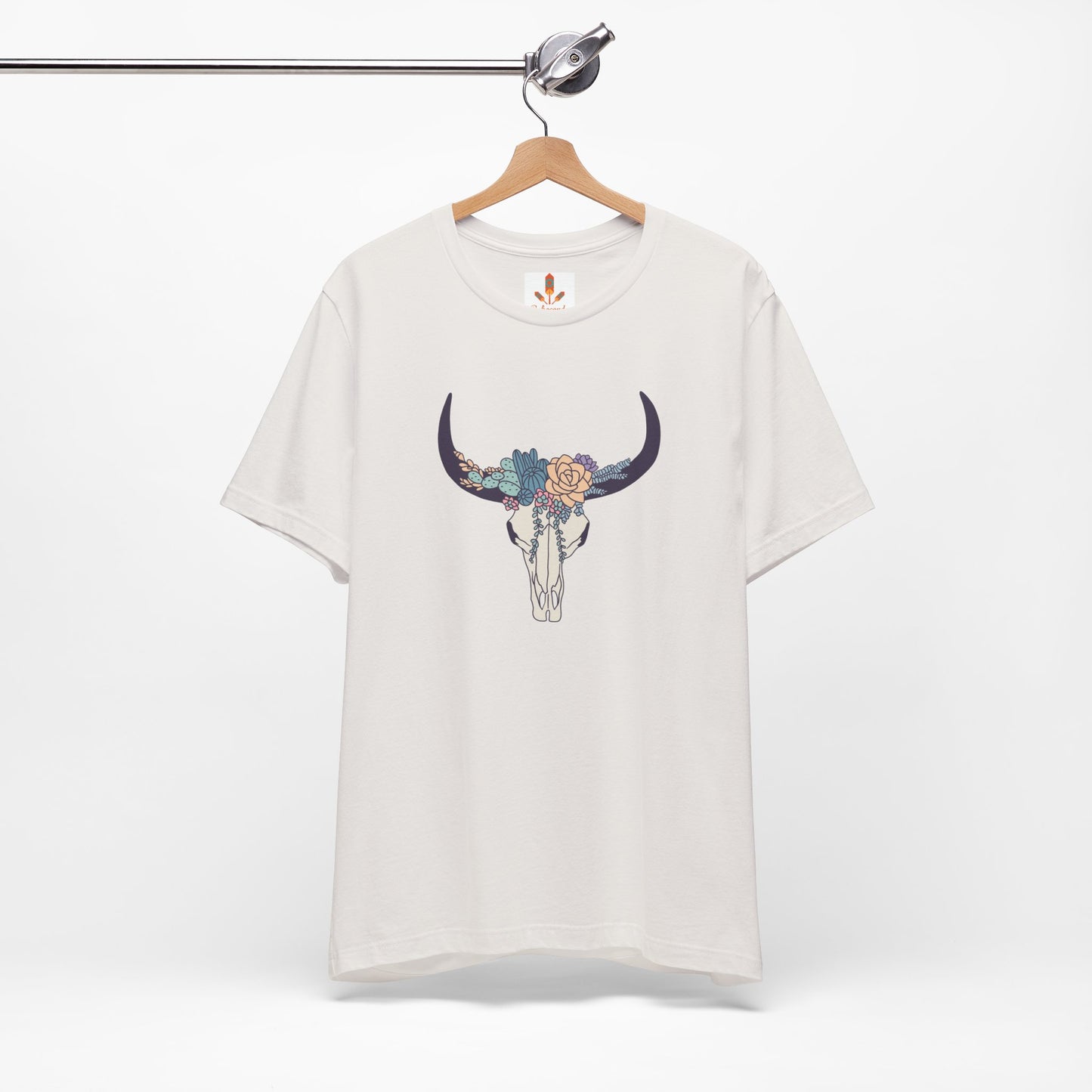 Buffalo Skull with Flowers T-shirt