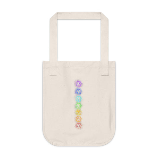 Seven Chakras Organic Canvas Tote Bag