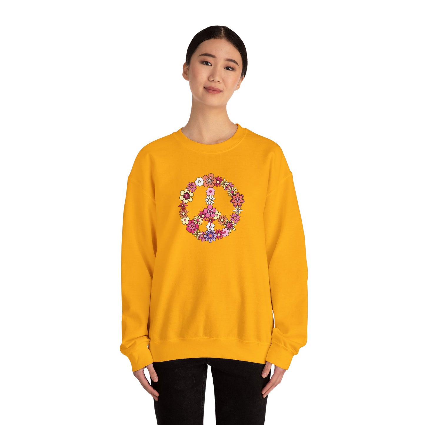 Peace Sign made from Flowers Sweatshirt