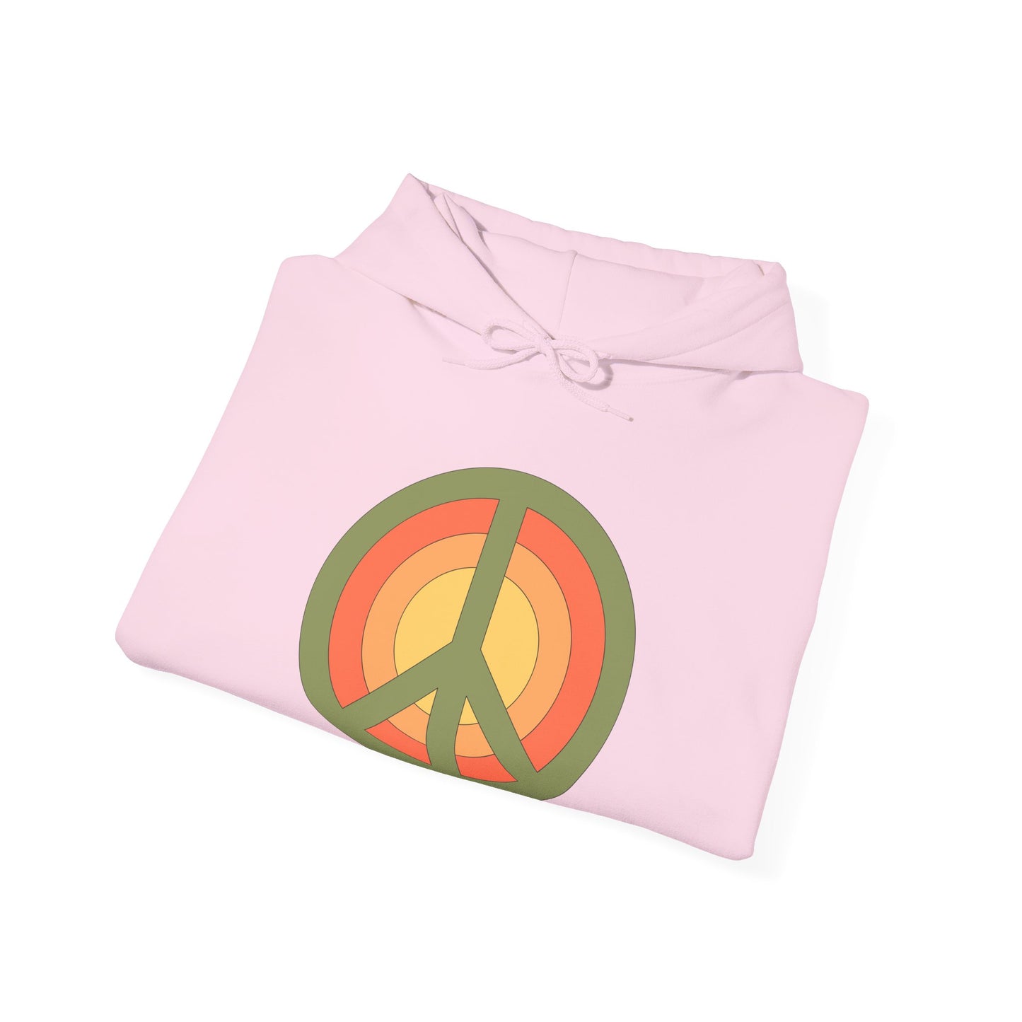 Retro Peace Sign Design Hoodie