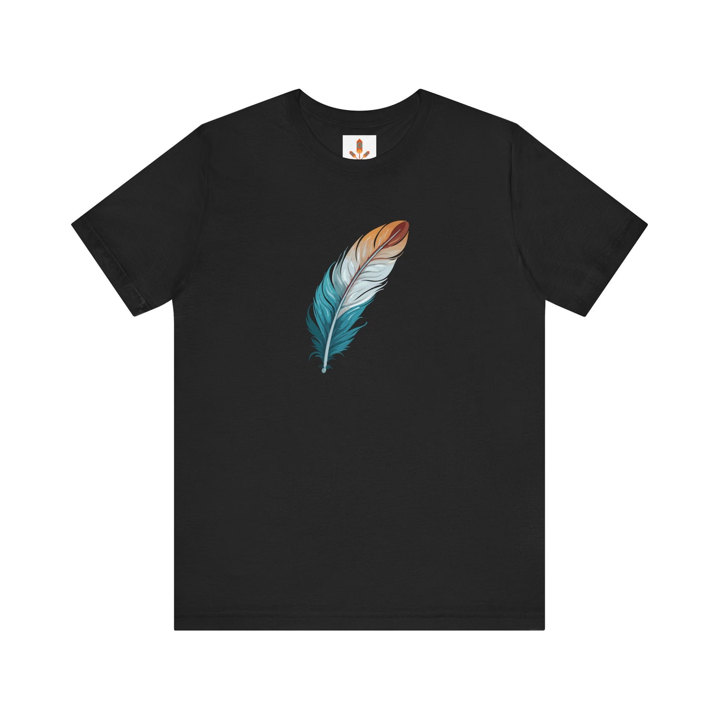 Blue and White Feather T-shirt