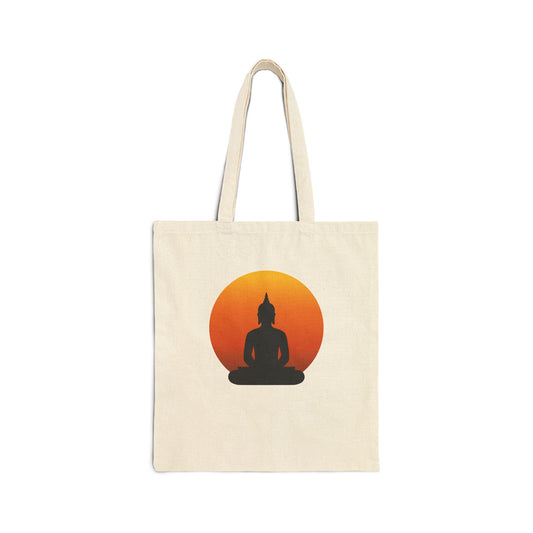 Buddha and the Sun Cotton Tote Bag