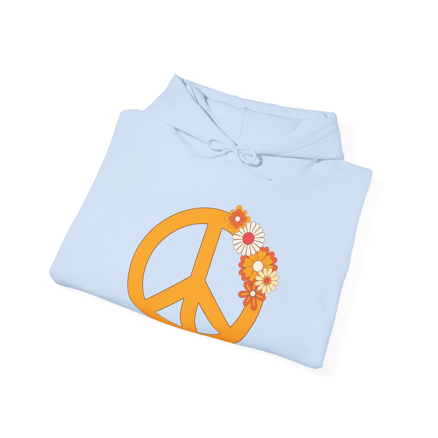 Peace Sign with Flowers Hoodie