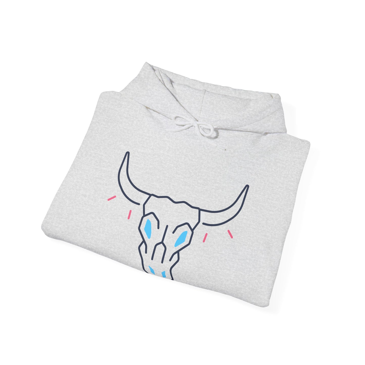 Buffalo Skull Drawing Hoodie