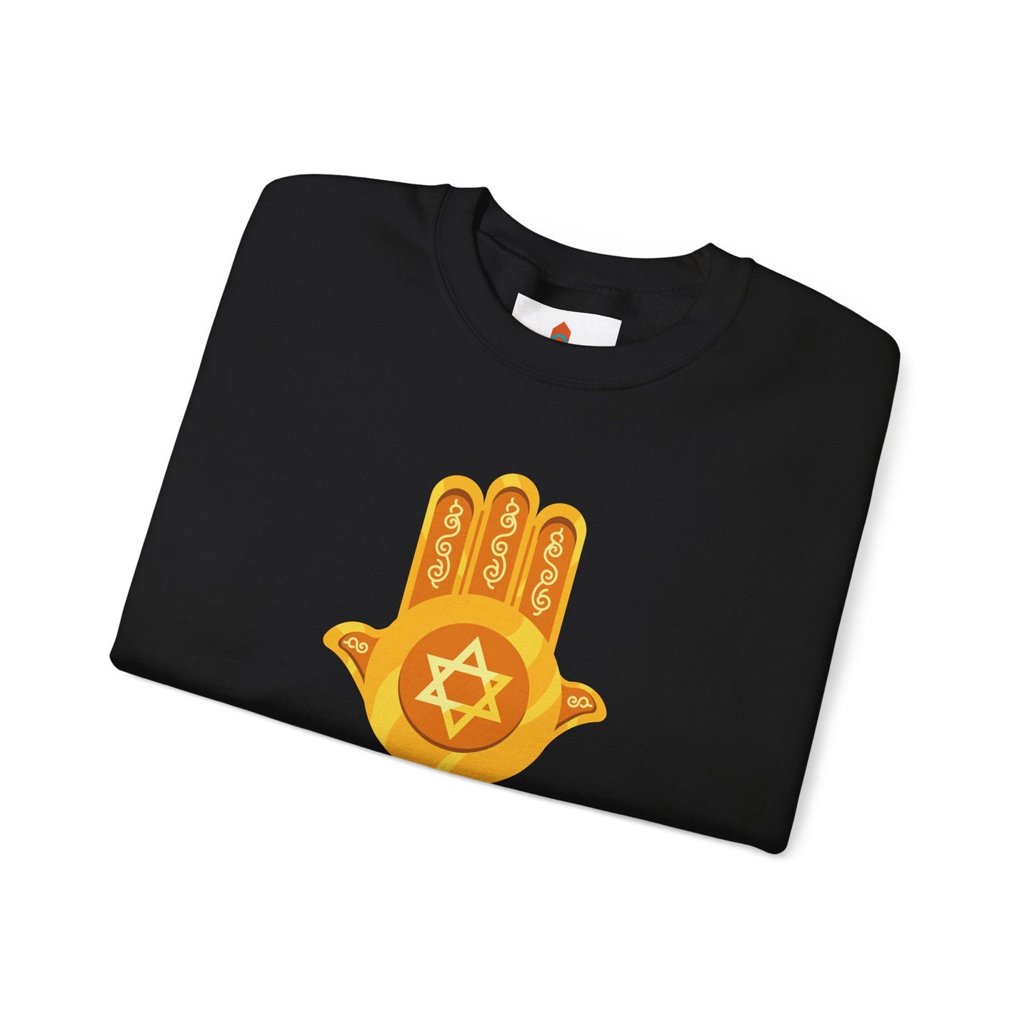 Golden Hamsa Hand with Star of David Sweatshirt