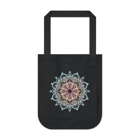 Flower Mandala Organic Canvas Tote Bag