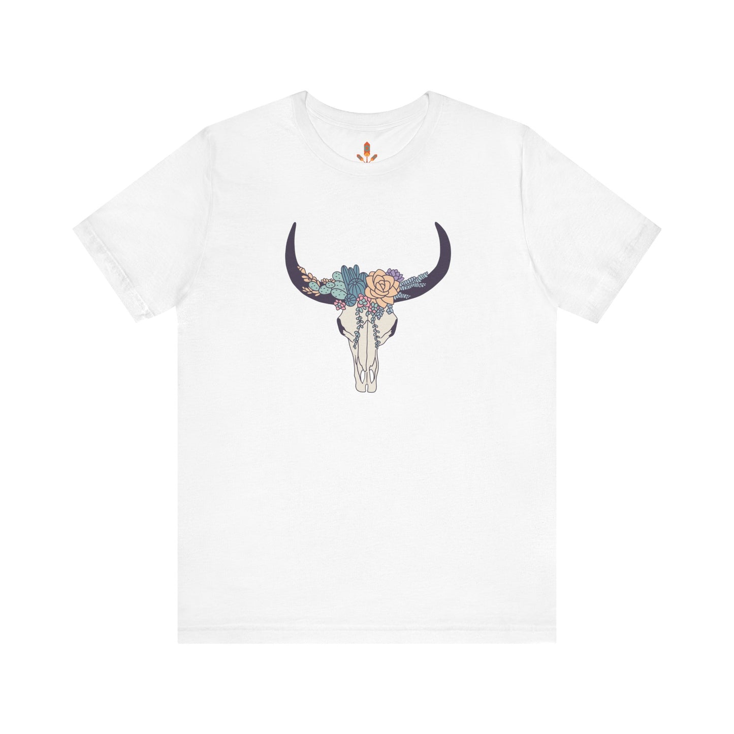 Buffalo Skull with Flowers T-shirt