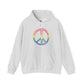 Drawing of Rainbow Peace Sign Hoodie