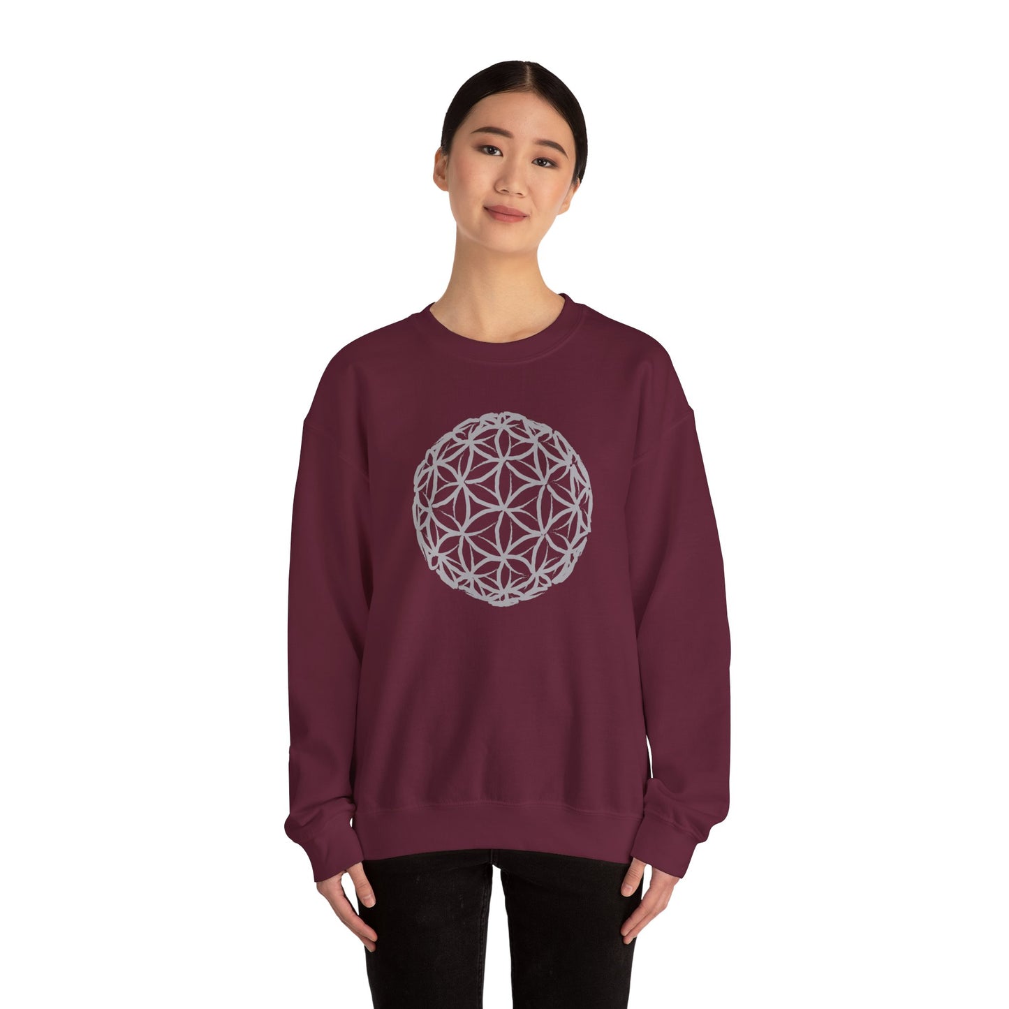 Silver Flower of Life Sweatshirt