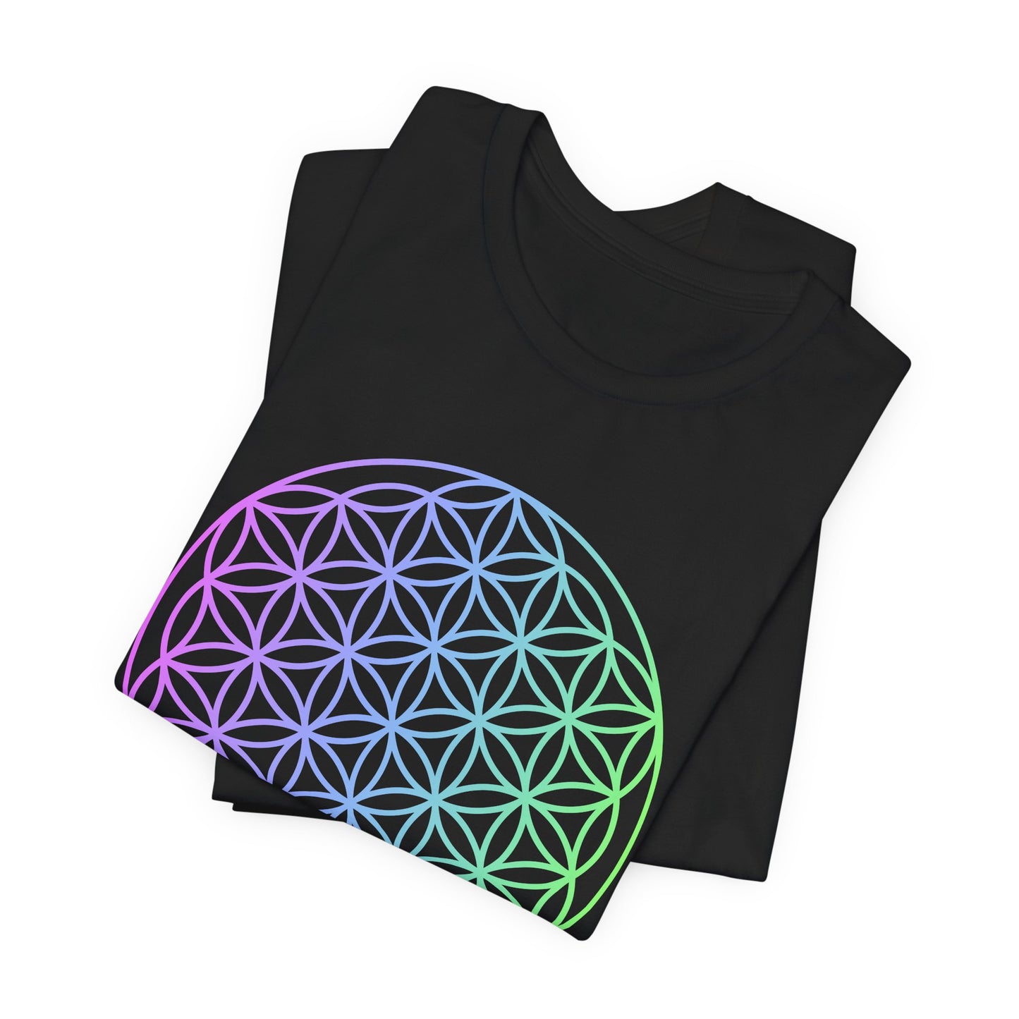 Blue and Green Flower of Life T-shirt (NEW)