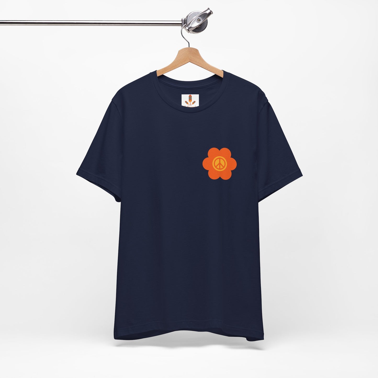 Peace Sign in Orange Flower T-shirt