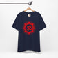 Red Om Lotus Design T-shirt