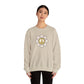 Yellow Peace Sign in a Flower Sweatshirt