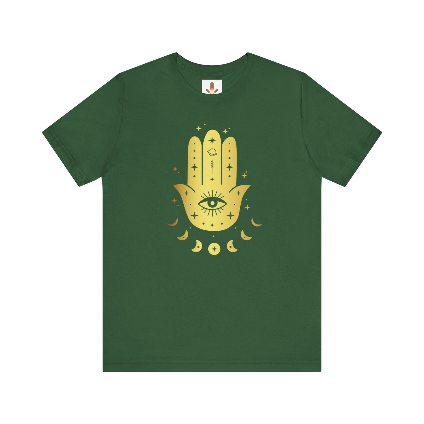 Golden Hamsa Hand with Eye T-shirt