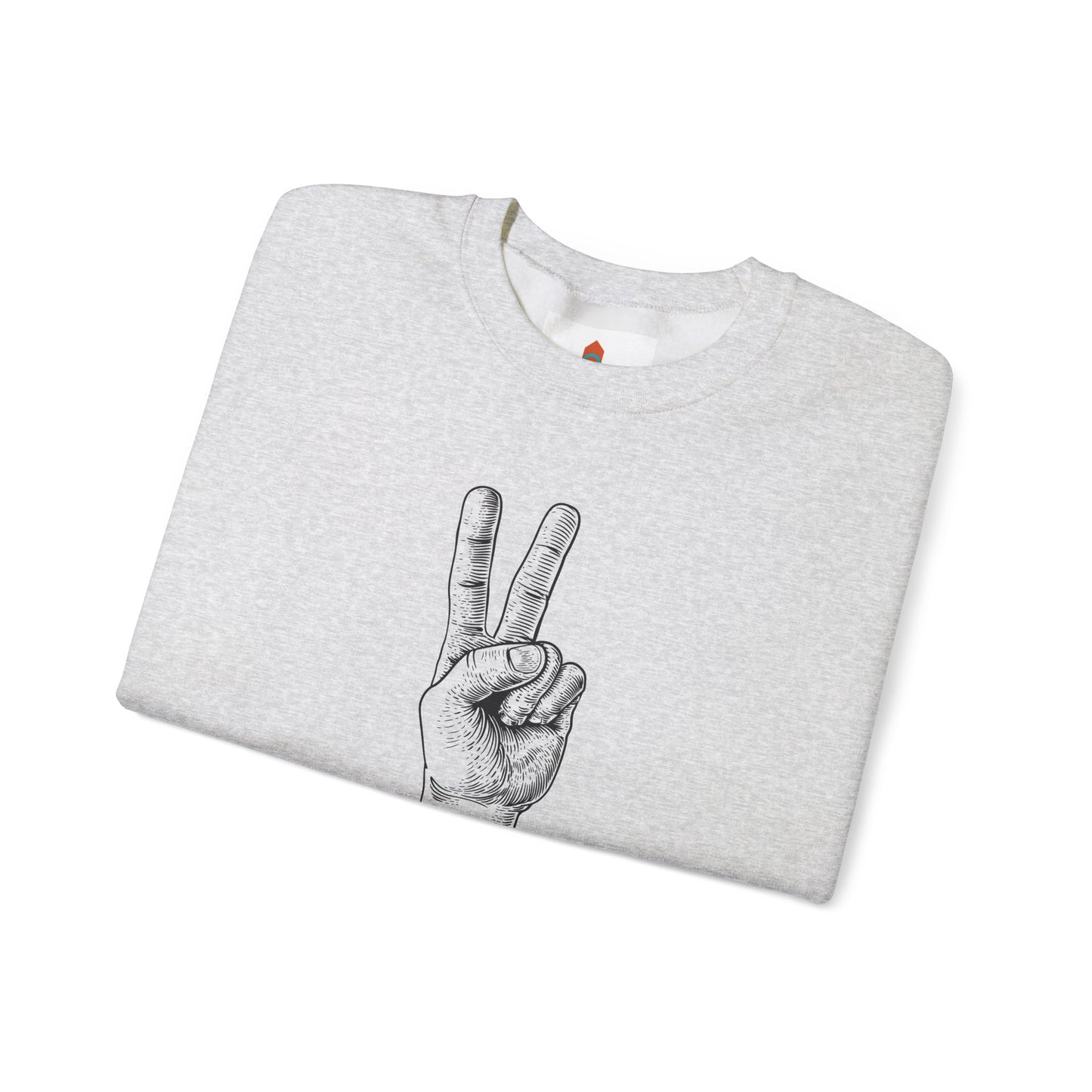 Peace Hand Sign Drawing Sweatshirt