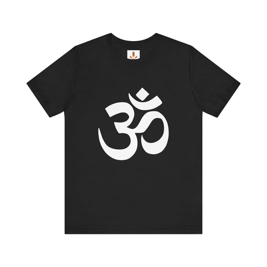 White Simple Om Art T-shirt