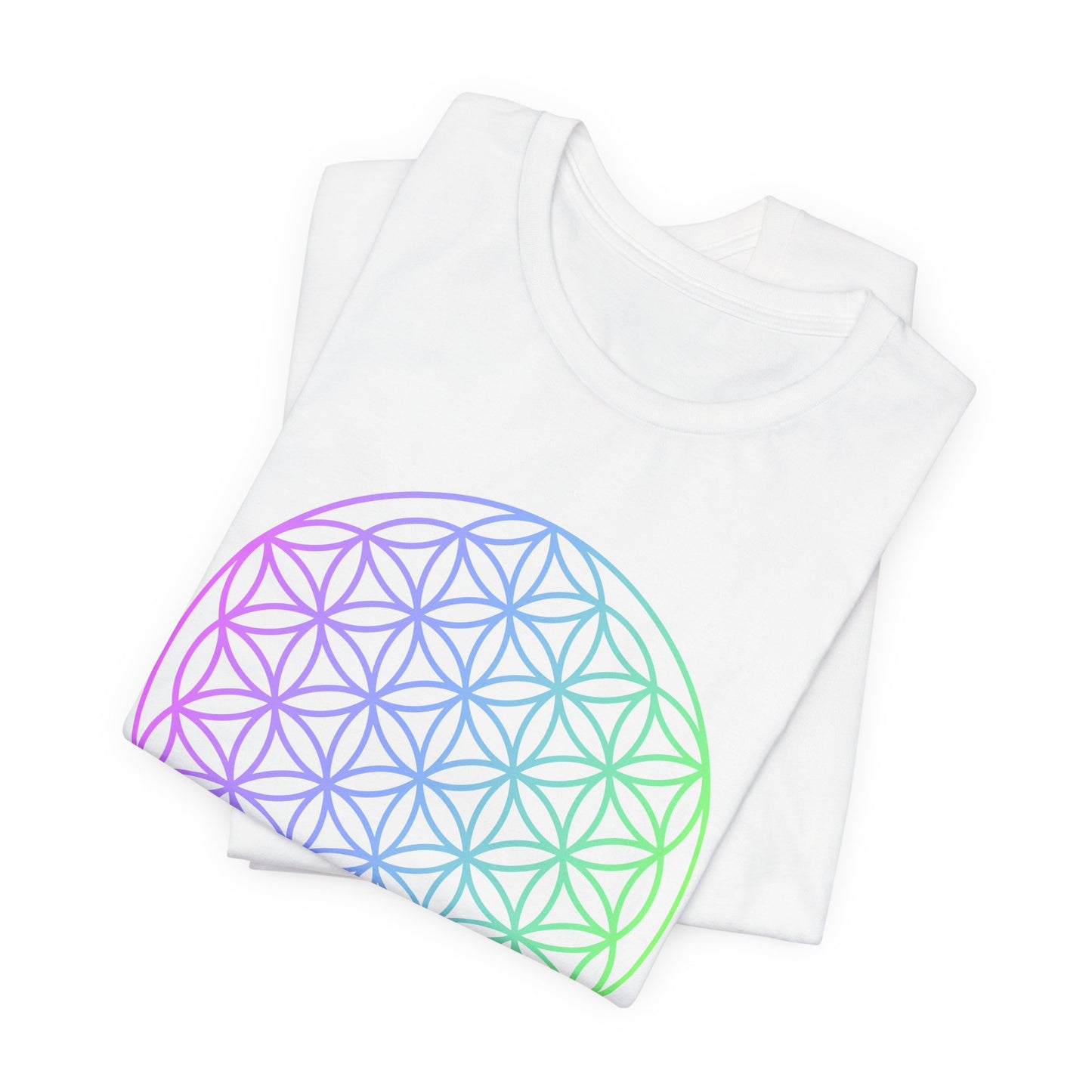 Blue and Green Flower of Life T-shirt (NEW)