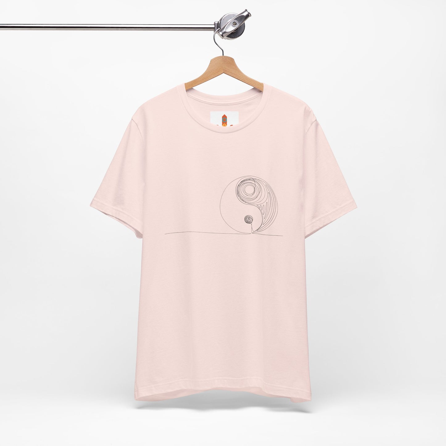 Minimalistic Yin Yang Drawing T-shirt