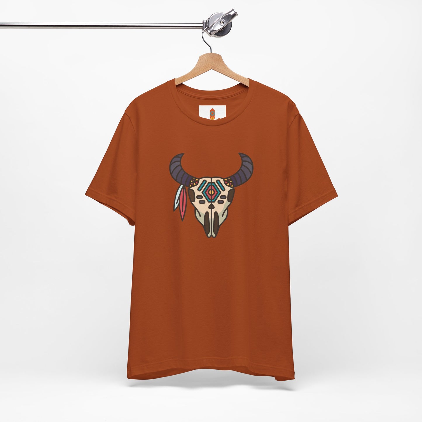 Buffalo Skull with Native Patterns T-shirt