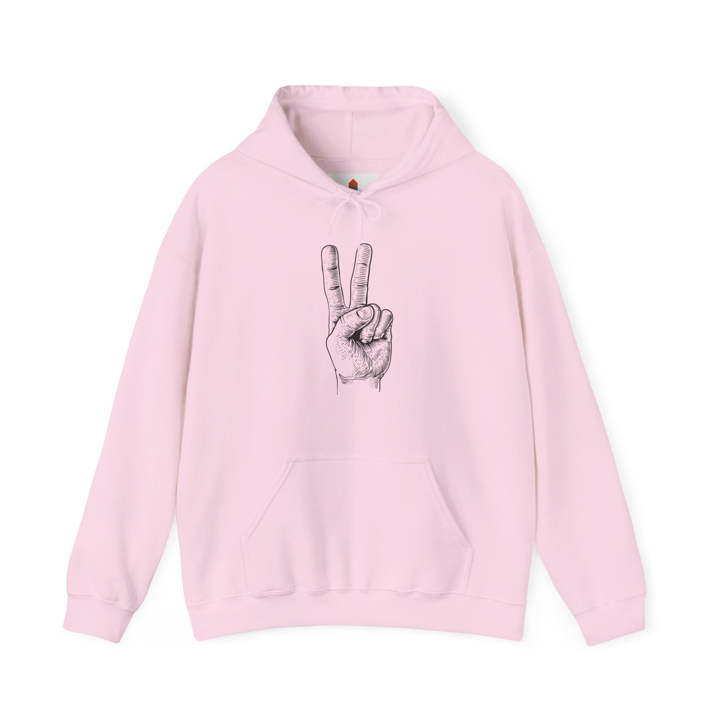 Peace Hand Sign Drawing Hoodie