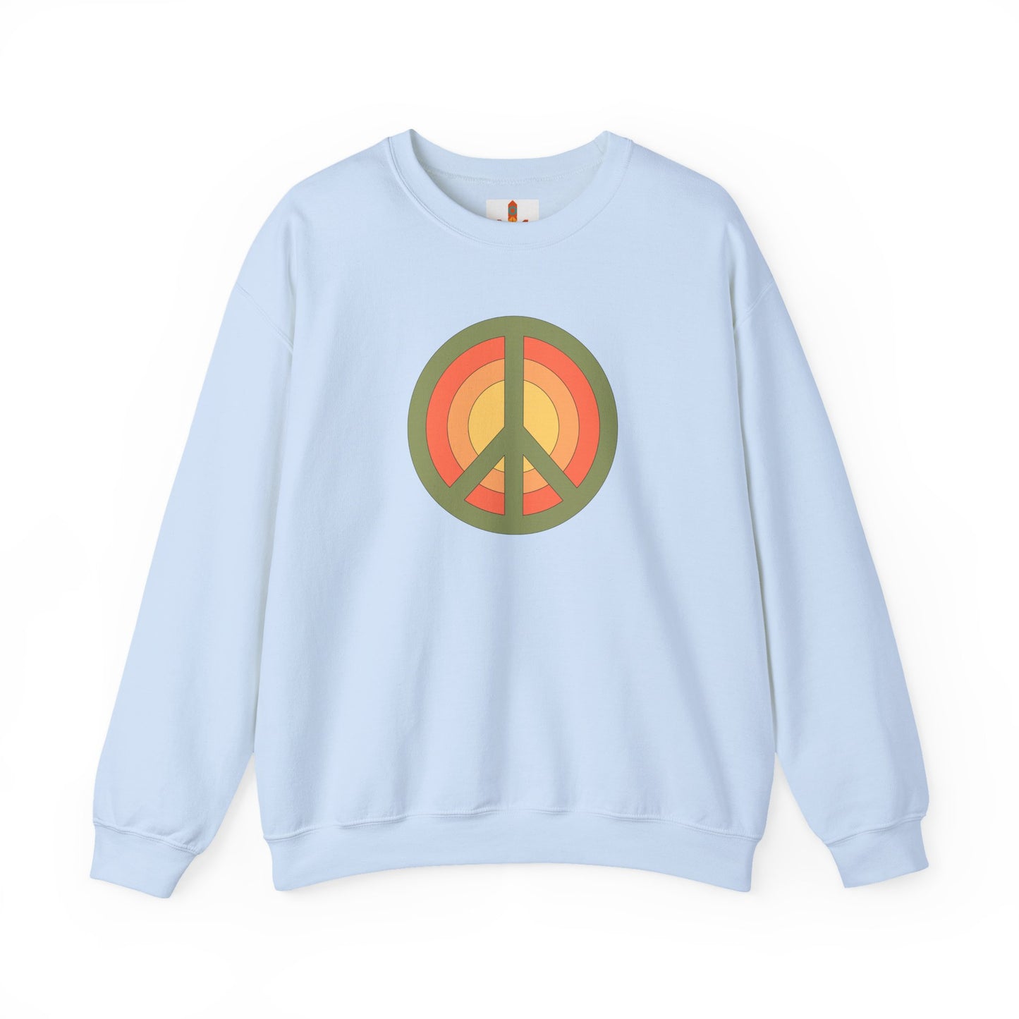 Retro Peace Sign Design Sweatshirt