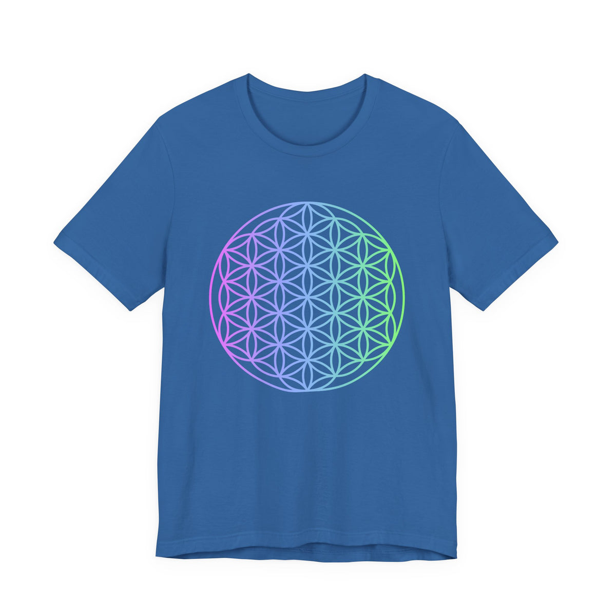 Blue and Green Flower of Life T-shirt (NEW)