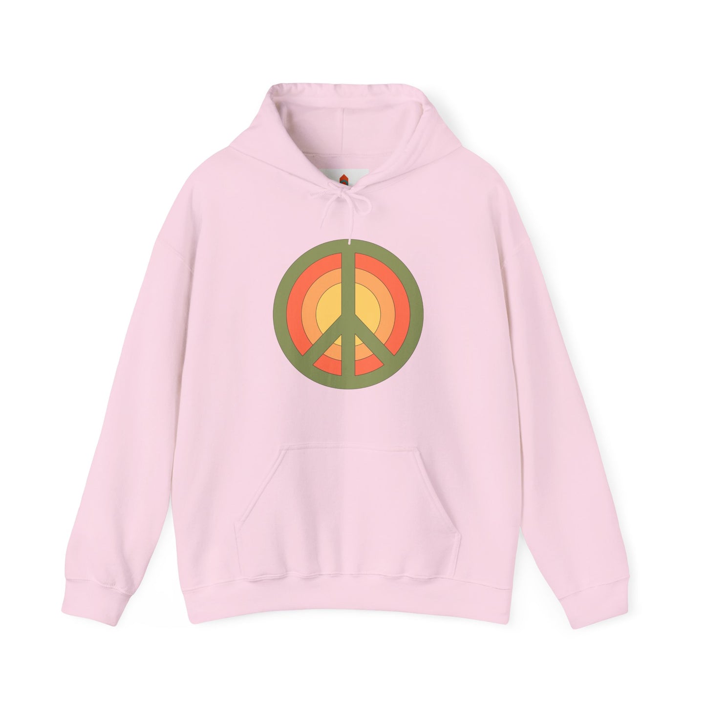 Retro Peace Sign Design Hoodie