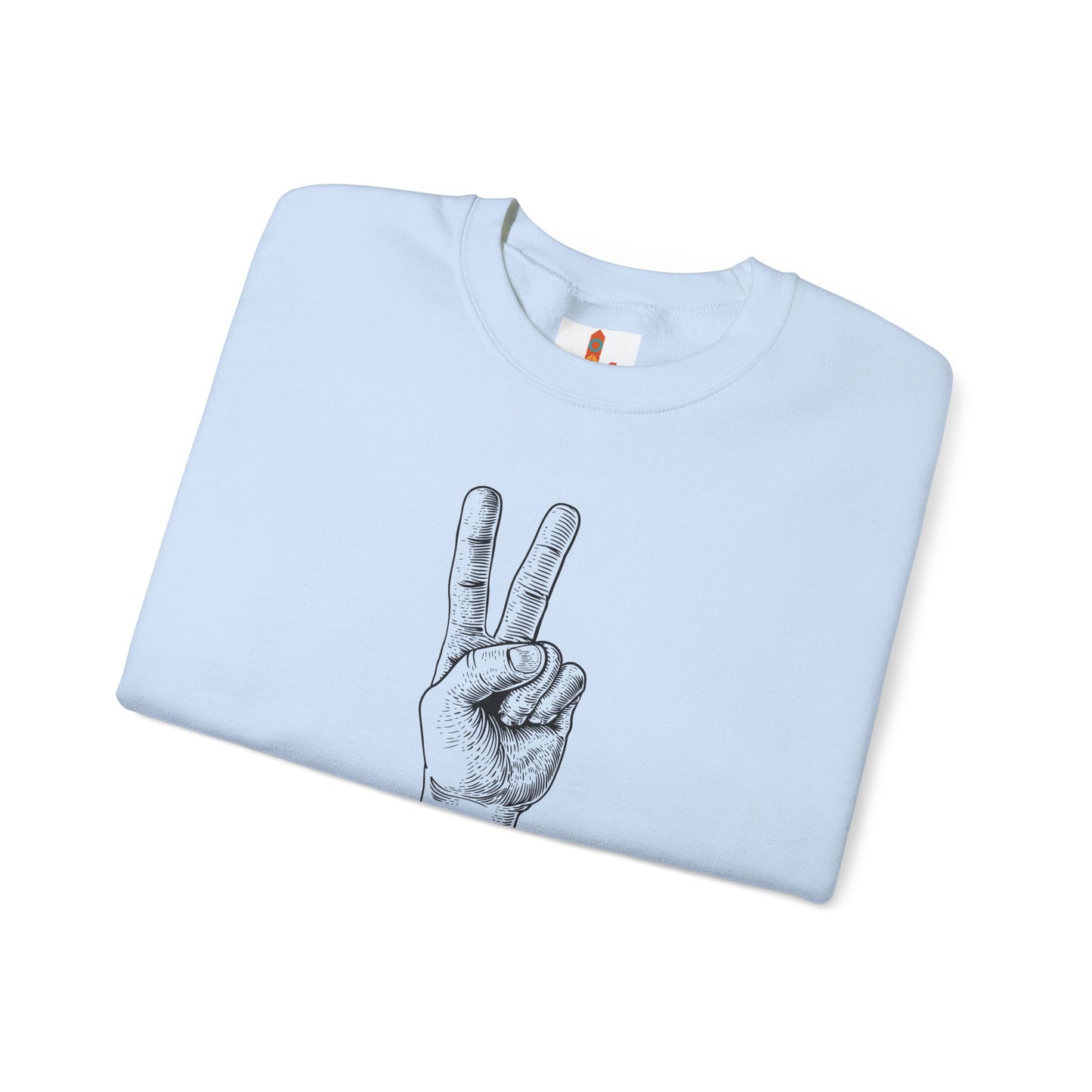 Peace Hand Sign Drawing Sweatshirt