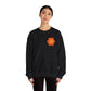 Peace Sign in Orange Flower Sweatshirt