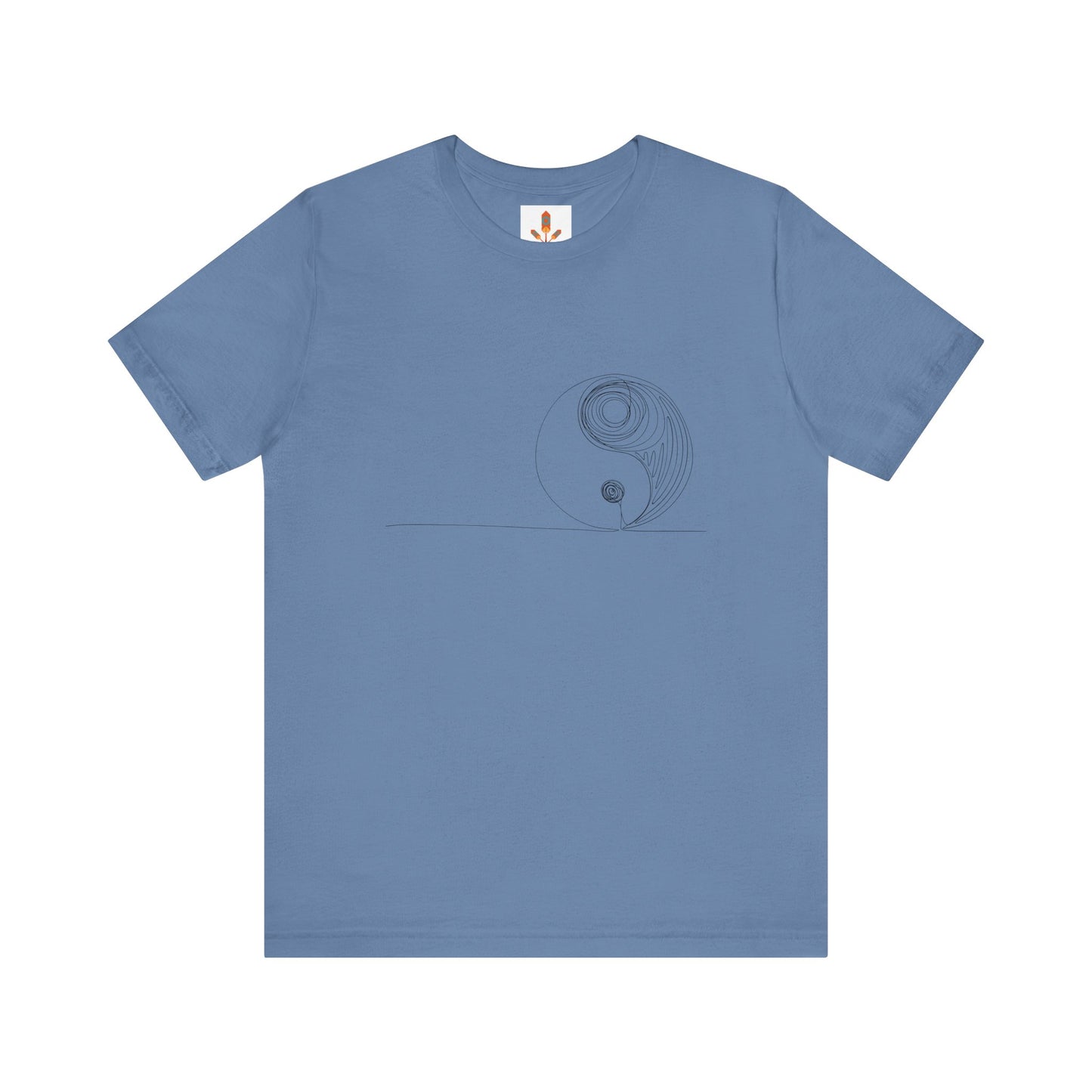 Minimalistic Yin Yang Drawing T-shirt