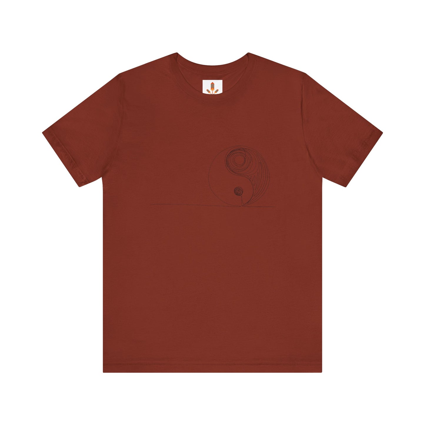 Minimalistic Yin Yang Drawing T-shirt