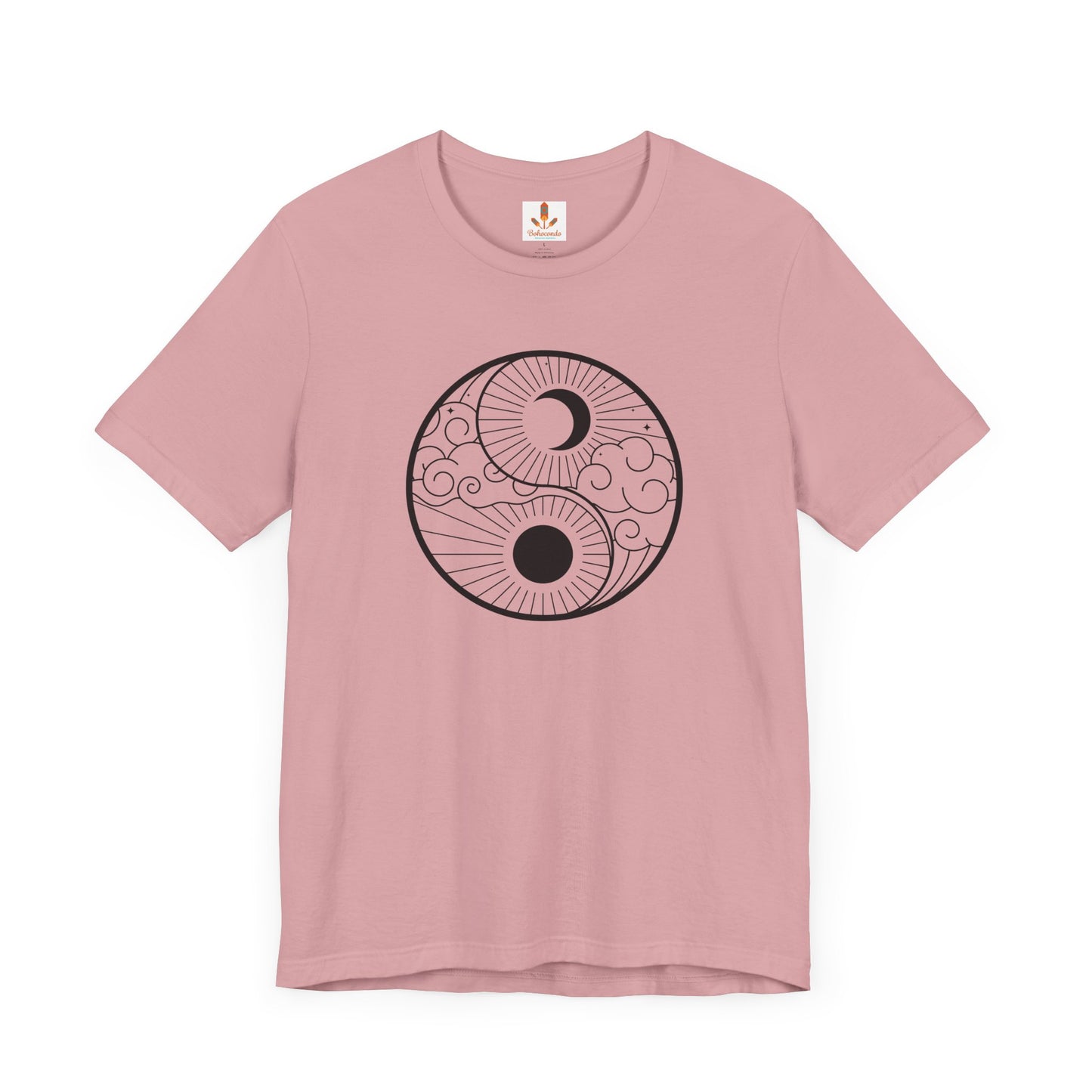 Yin Yang Sun and Moon Design T-shirt