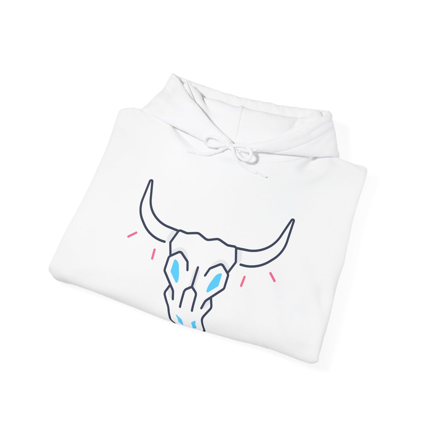 Buffalo Skull Drawing Hoodie