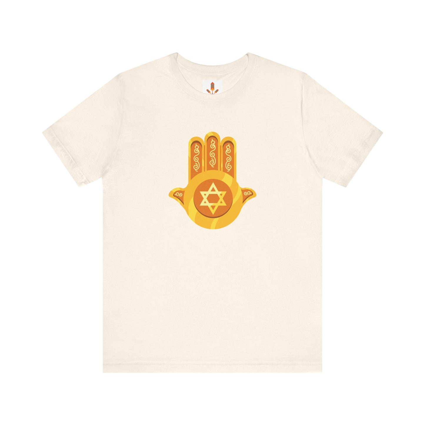 Golden Hamsa Hand with Star of David T-shirt