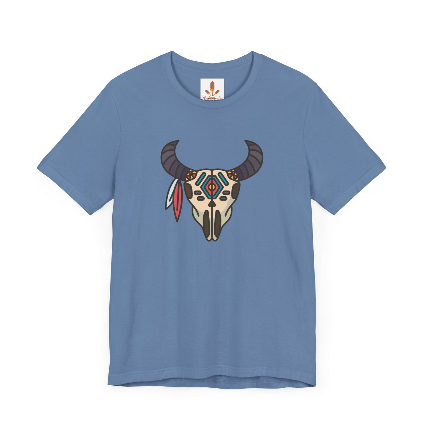 Buffalo Skull with Native Patterns T-shirt